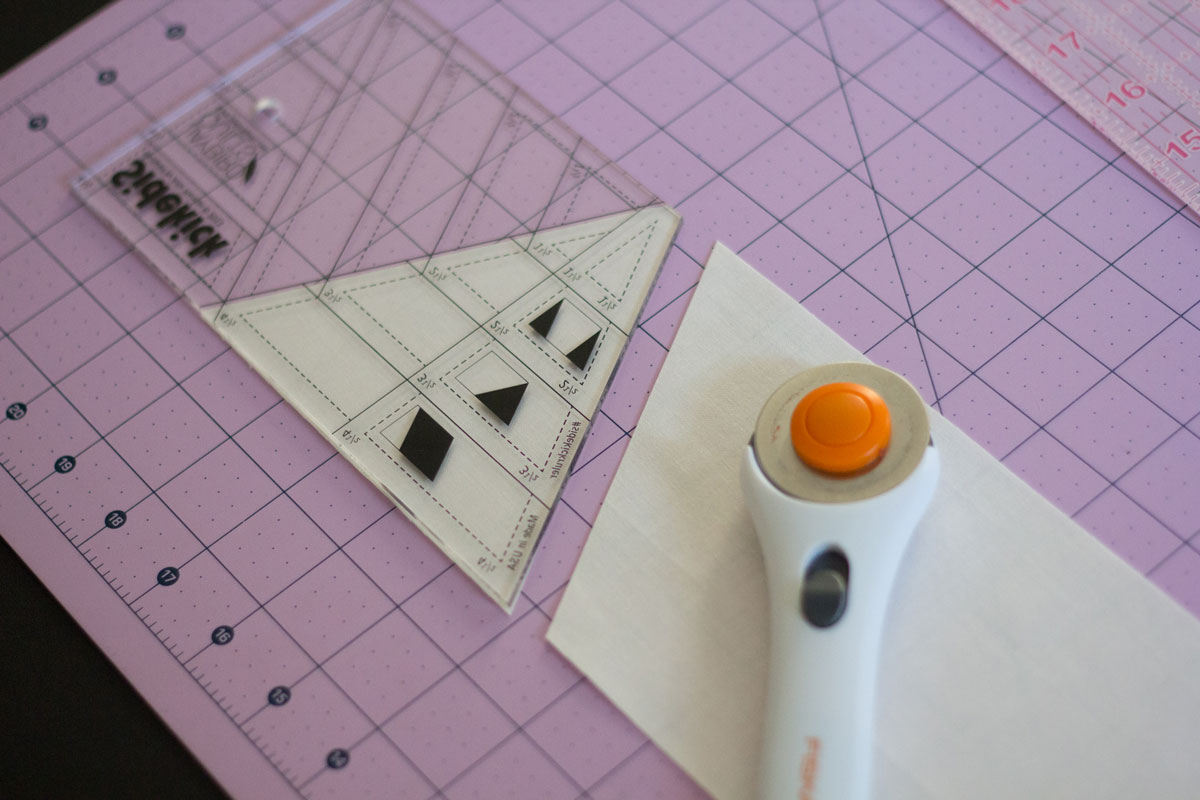 cutting triangles with the sidekick ruler