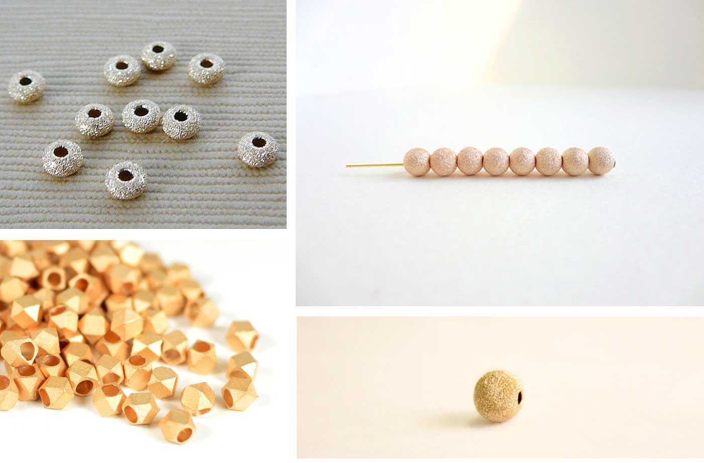 Gold Beads for DIY Bookmarks