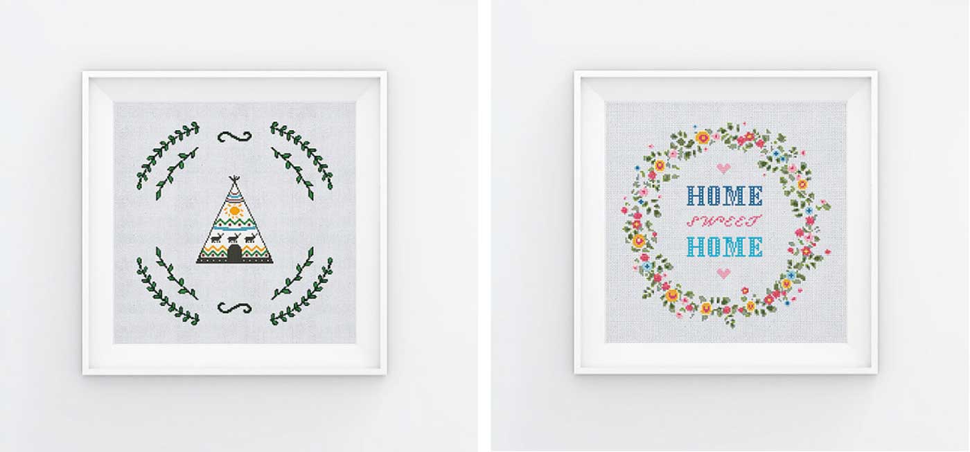 modern cross stitched gifts for the homemaker DIY